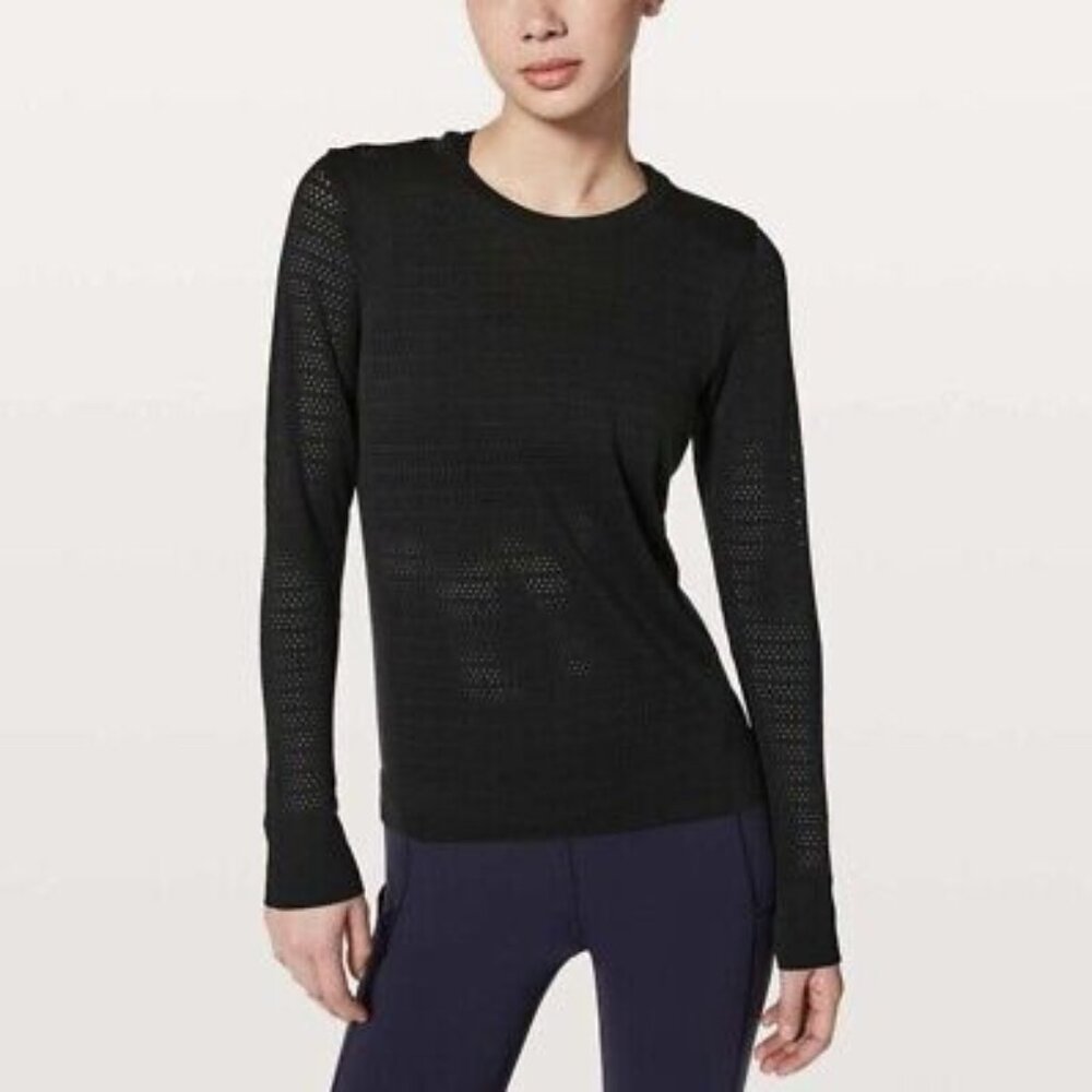 Lululemon Breeze By Long Sleeve 6 Black